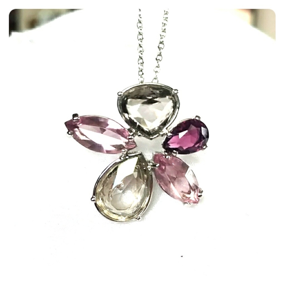 Swarovski crystal flower necklace